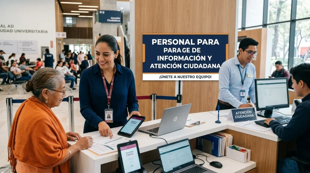 Personal para Área de Información y Atención Ciudadana